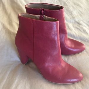 Lucky Brand red heeled booties